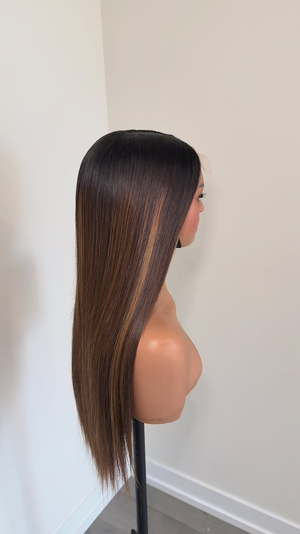 20” Donor Straight Highlight Brown Unit🤎